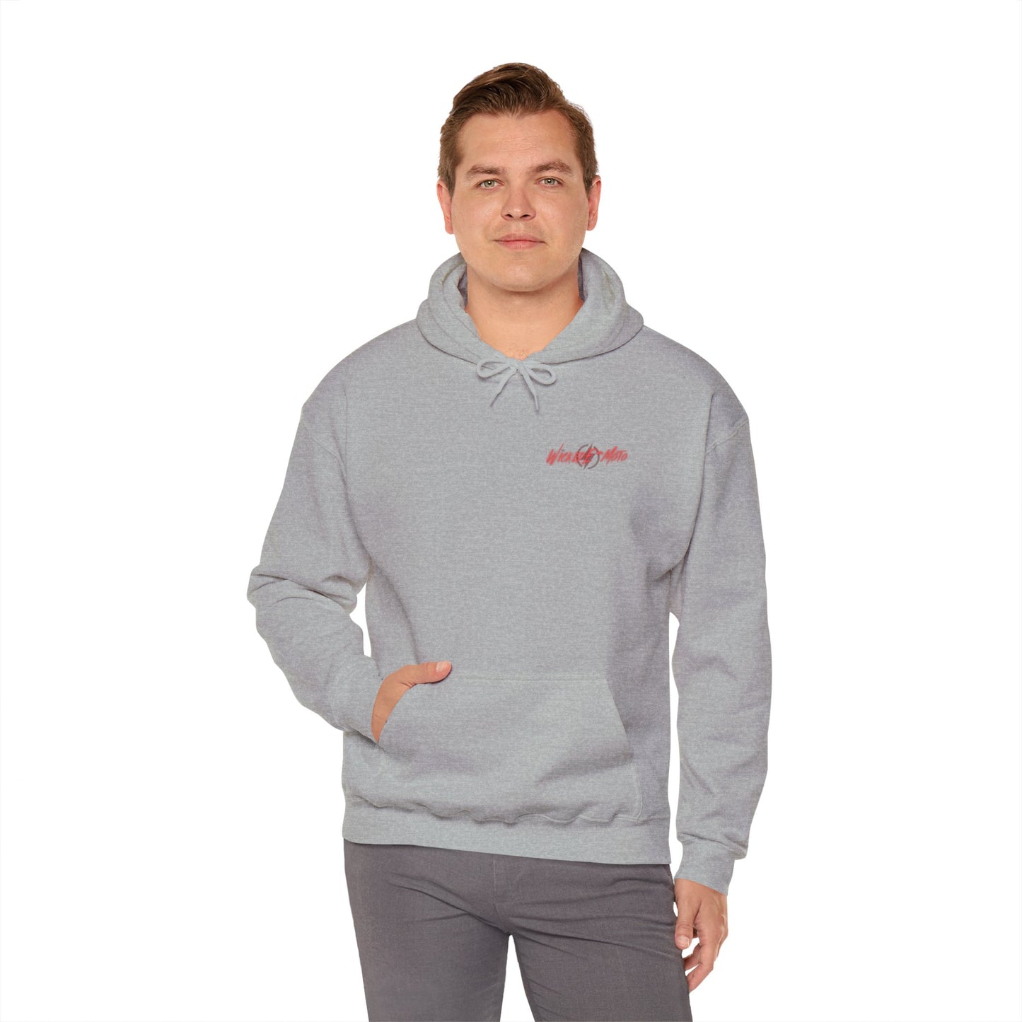 Wicked E-Moto Rear logo Unisex Heavy Blend™ Hooded Sweatshirt