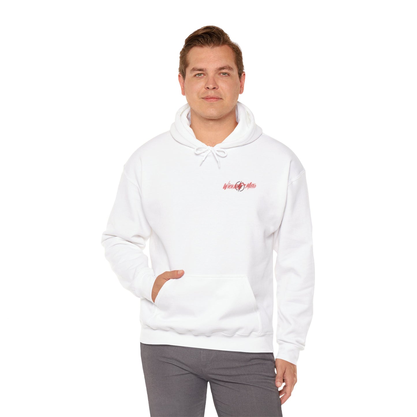 Wicked E-Moto Rear logo Unisex Heavy Blend™ Hooded Sweatshirt