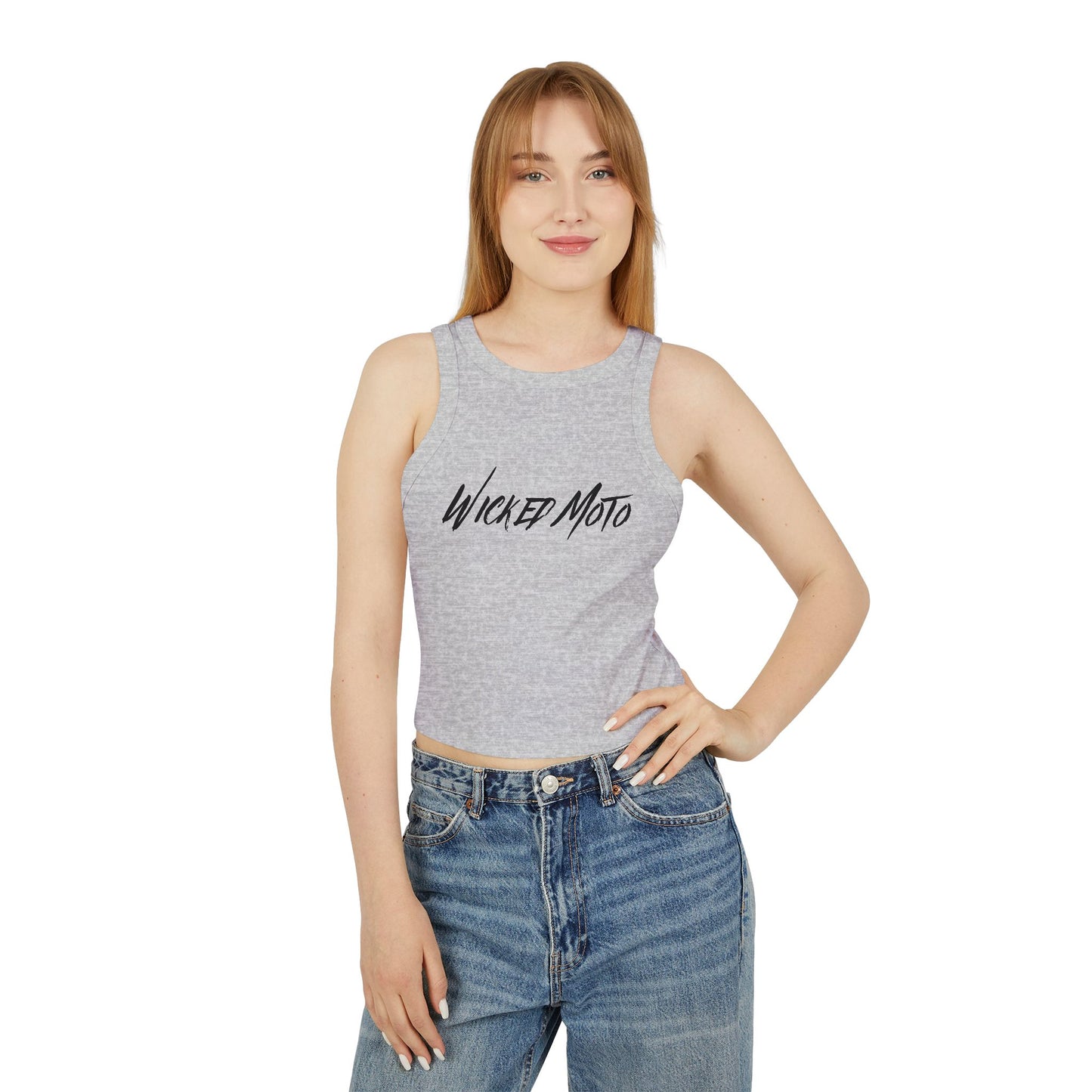 Wicked Moto Customs Women's Micro Rib Racer Tank Top