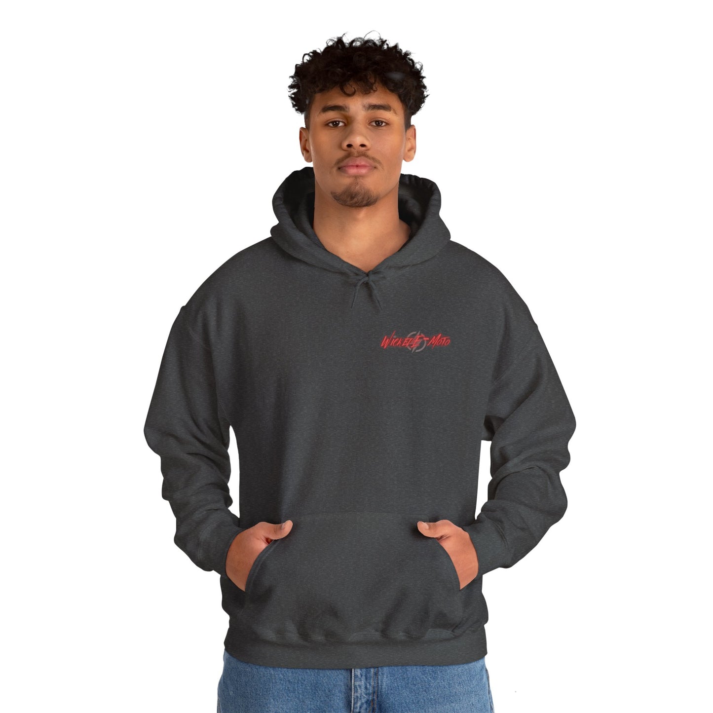 Wicked E-Moto Rear logo Unisex Heavy Blend™ Hooded Sweatshirt