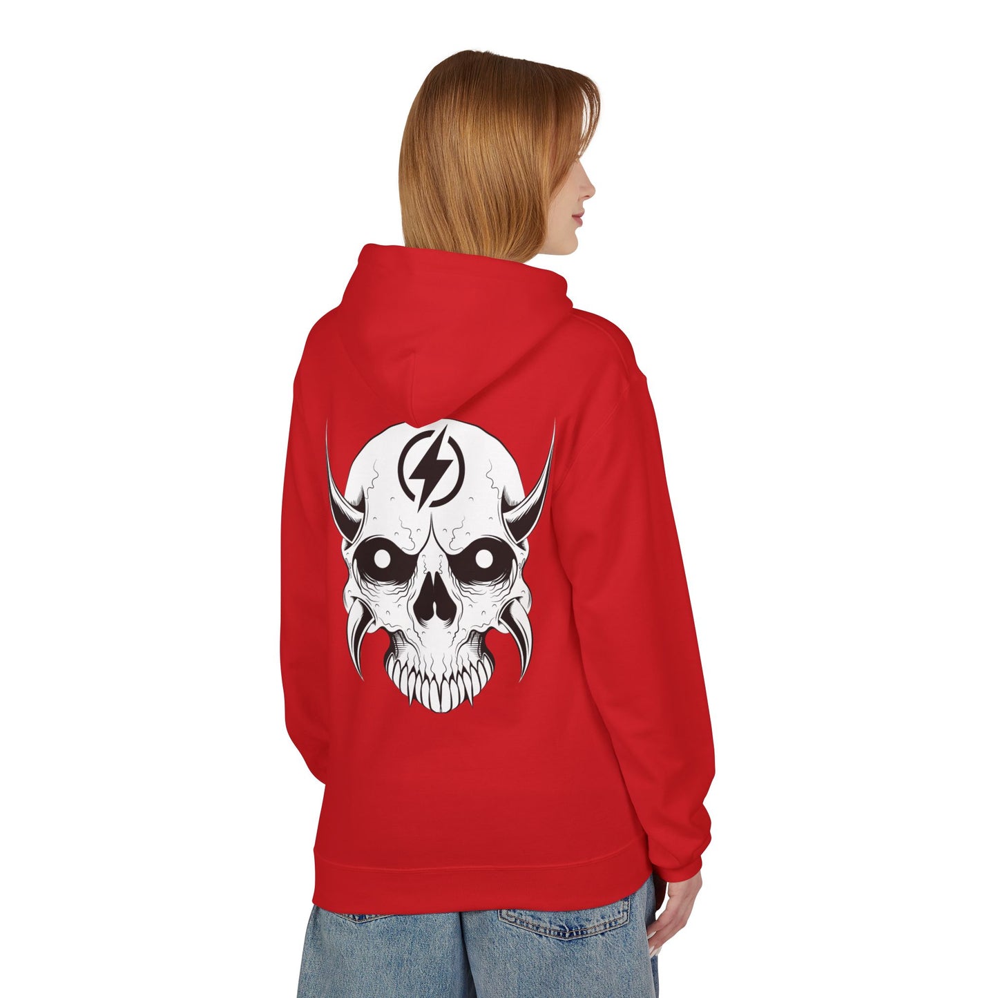 Wicked E- Moto Rear Logo Unisex Midweight Softstyle Fleece Hoodie